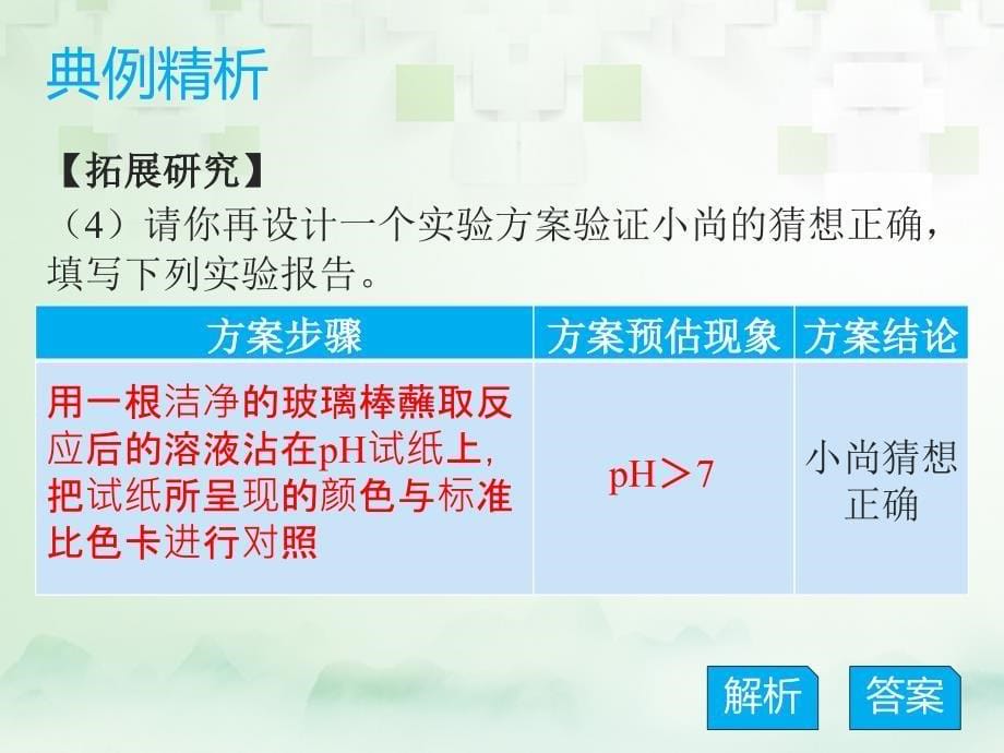 中考化学总复习 模块二 实验与探究 课题2 探究物质的成分课件_第5页