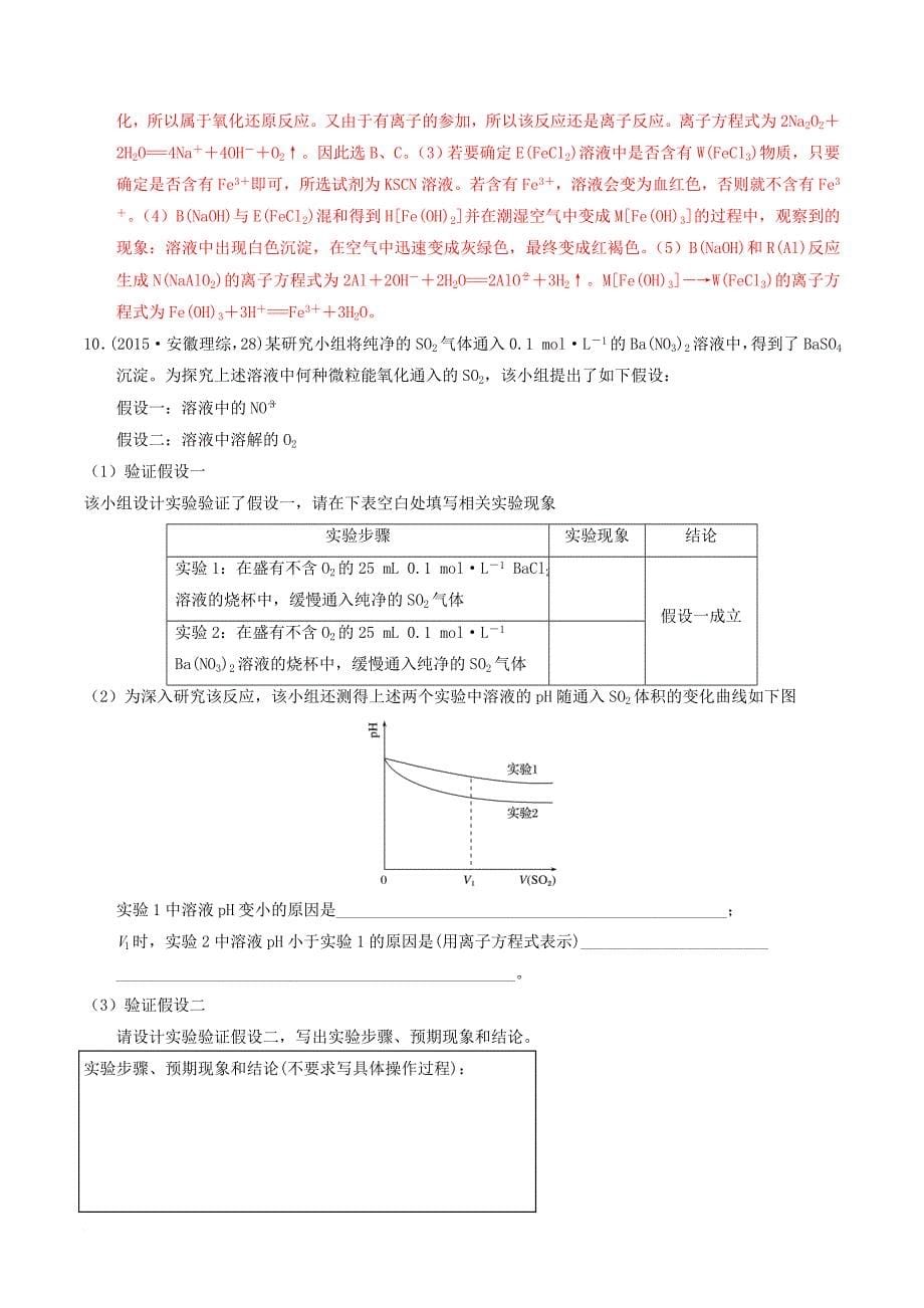 高考化学二轮复习 专题十二 无机化学综合专题测试 新人教版_第5页