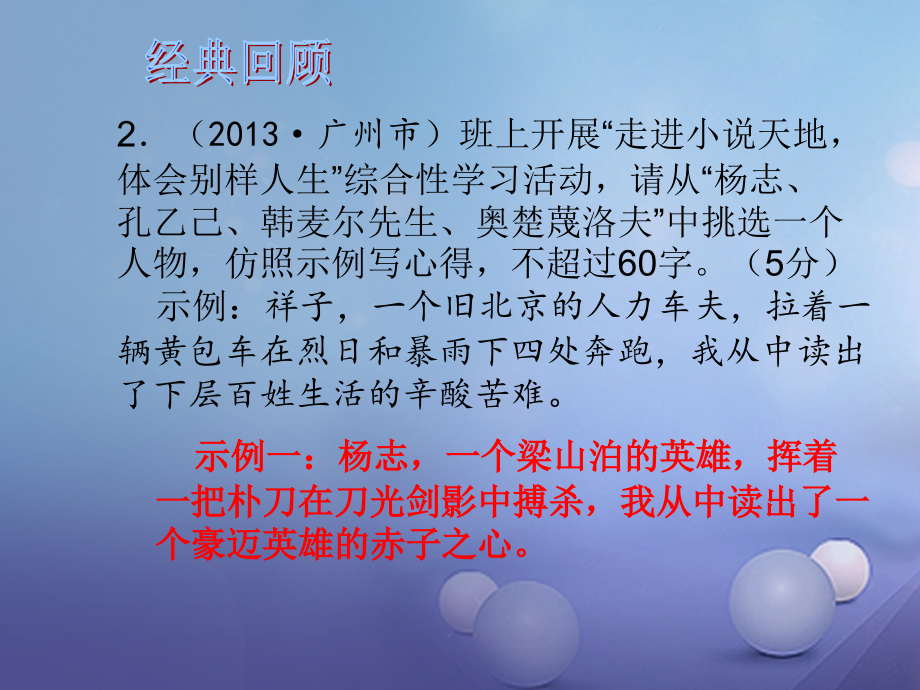 中考语文总复习 第一部分 基础 第六章 名著阅读课件_第4页