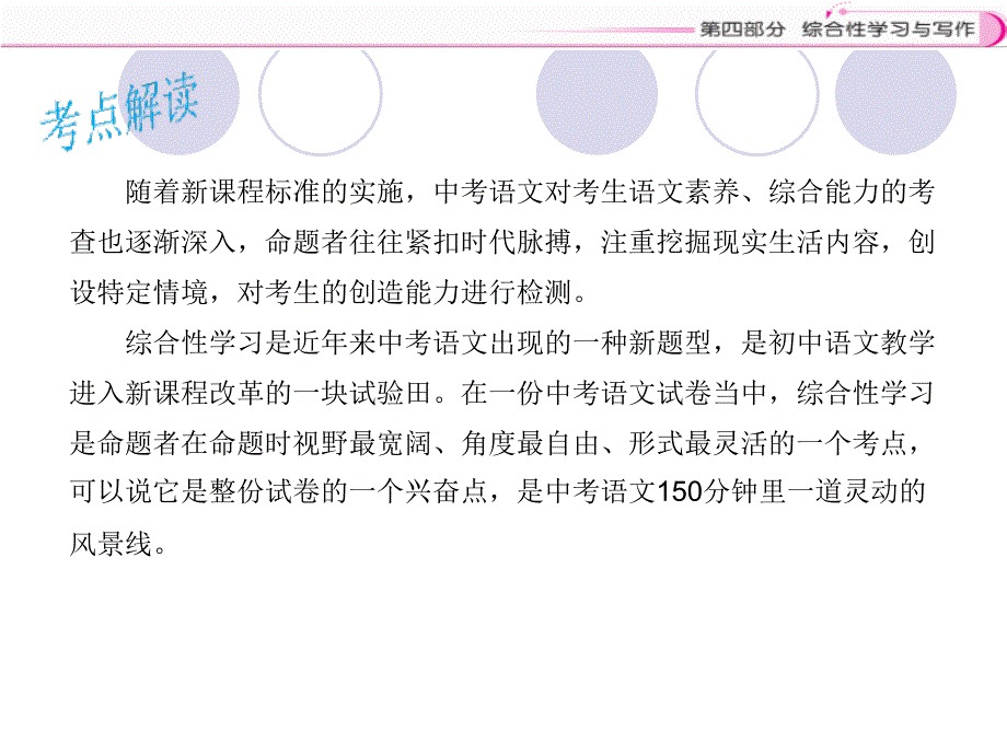 2017江西省中考语文复习课件 专题十二　综合性学习_第2页