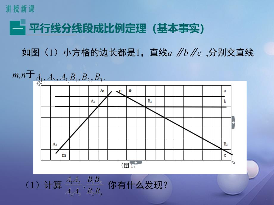 九年级数学上册 25_2 平行线分线段成比例教学课件 （新版）冀教版_第4页