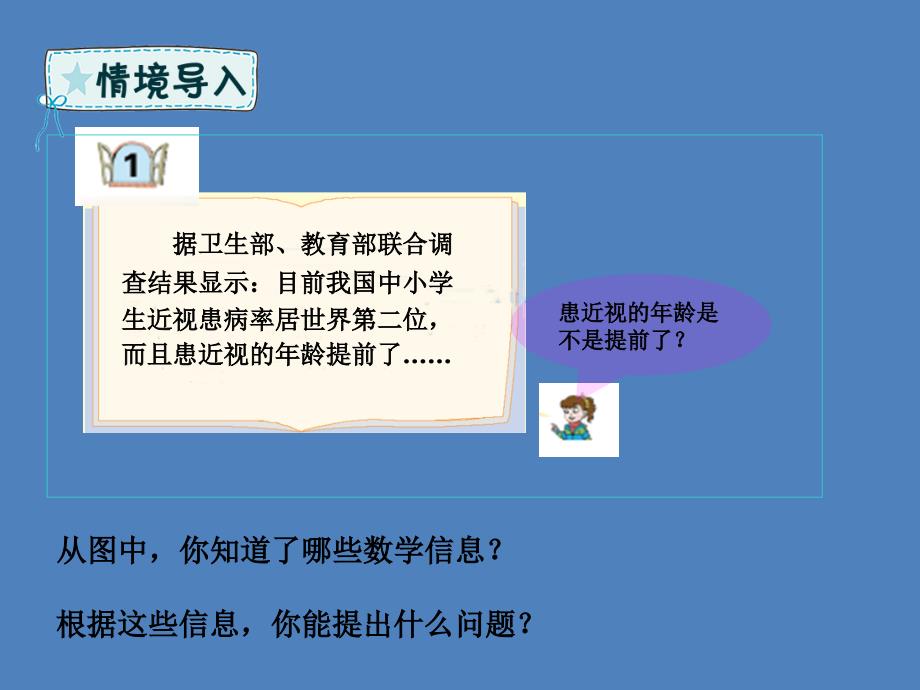 五年级数学下册 第6章 爱护眼睛—复式统计图 信息窗1 复式条形统计图课件 青岛版六三制_第2页