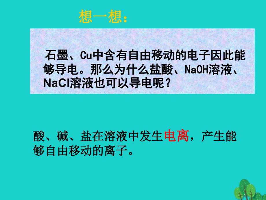 高中化学 专题2 从海水中获得的化学物质 第二单元 钠、镁及其化合物 2_2 离子反应——电解质（第1课时）课件 苏教版必修11_第4页