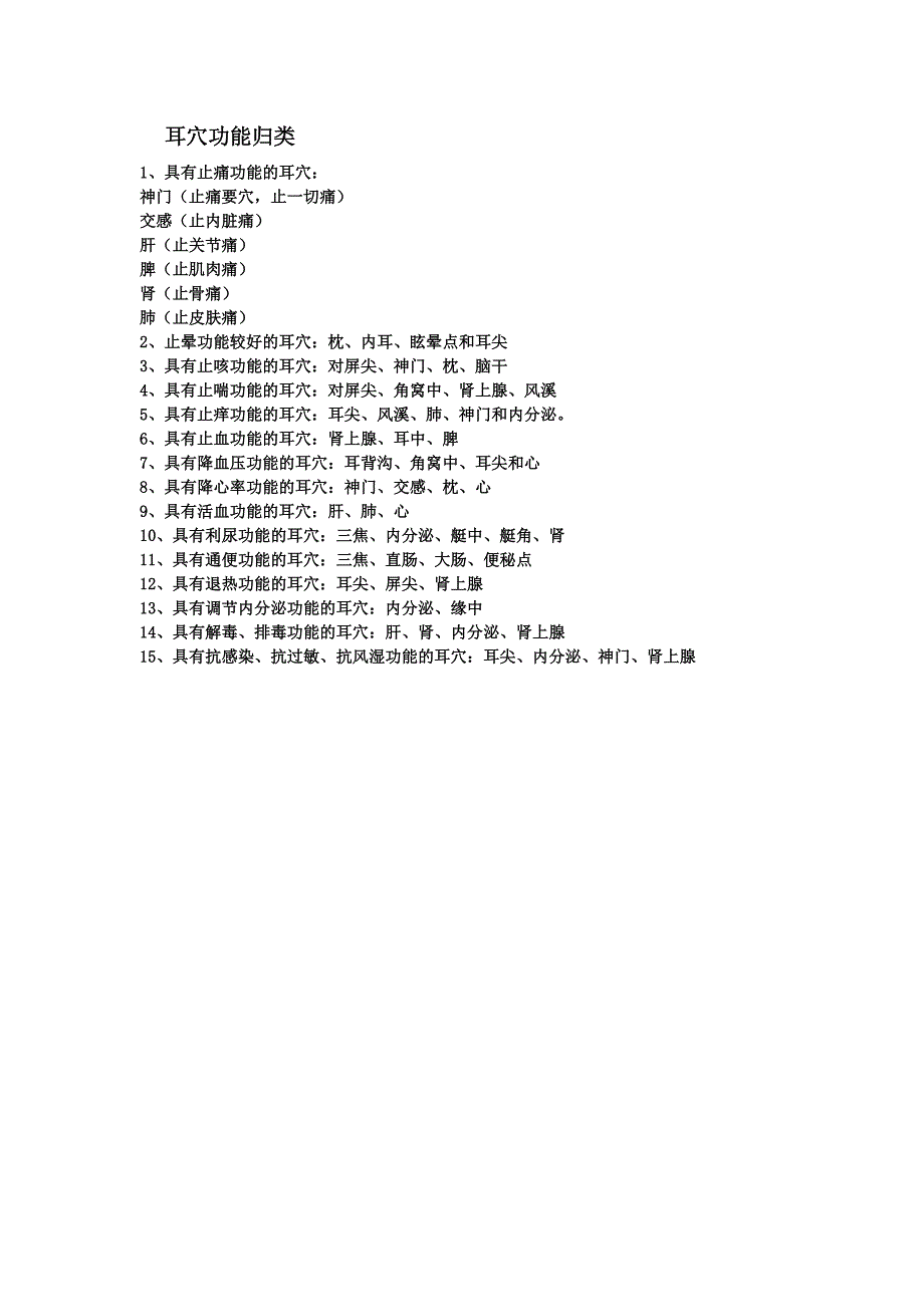 耳穴疾病概括表_第1页