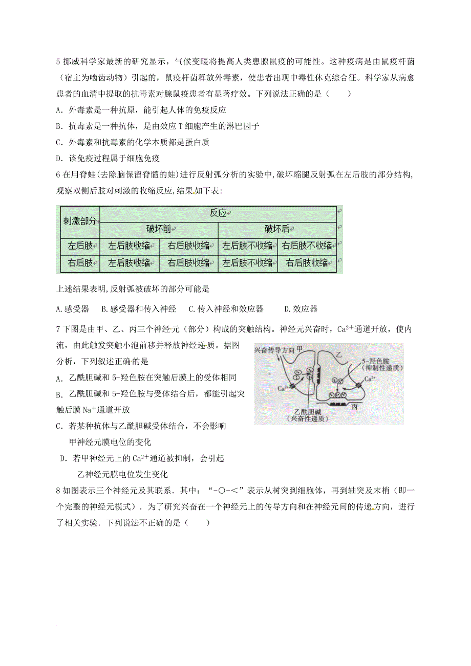 高二生物上学期期中试题（a卷）理_第2页