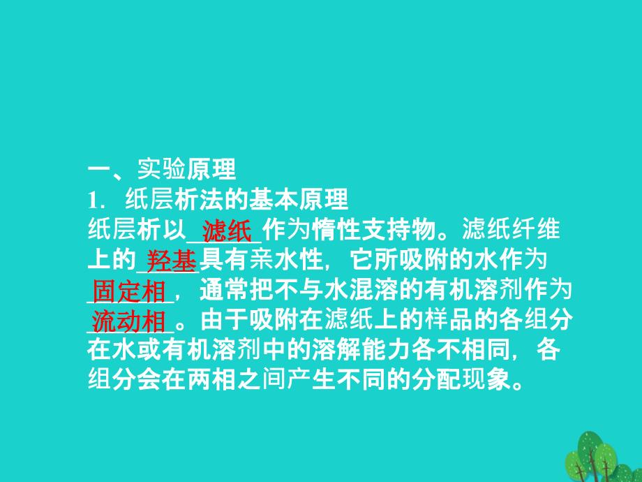 高中化学 专题一 物质的分离与提纯 课题2 用纸层析法分离铁离子和铜离子（第2课时）课件 苏教版选修_第2页