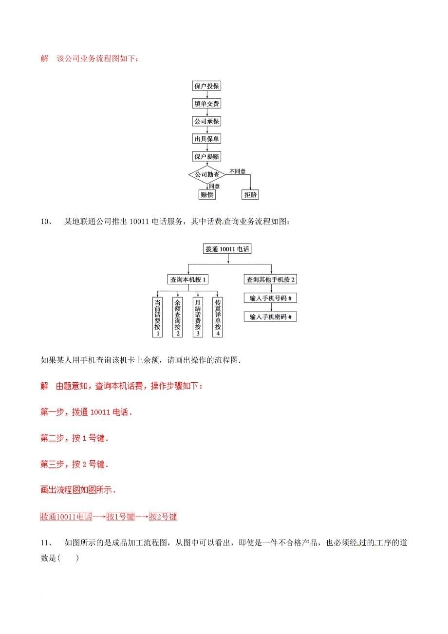 高中数学 专题4_1_2 流程图（二）测试题（含解析）新人教a版选修1-2_第5页