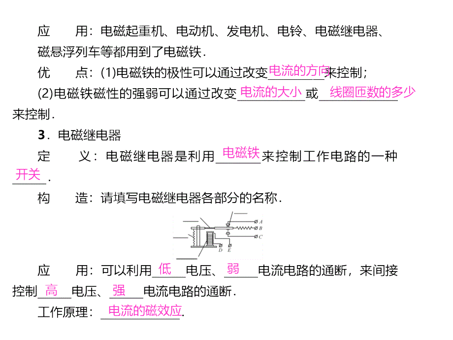 《名校课堂》人教版物理九年级上册课件：第20章 第3节　电磁铁　电磁继电器_第3页