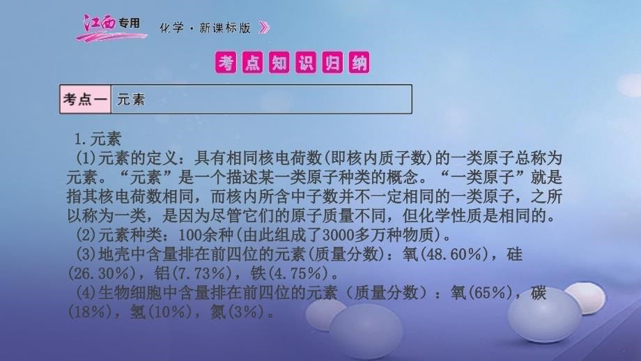 江西省2017年中考化学总复习第3单元物质构成的奥秘第2课时元素课件_第5页