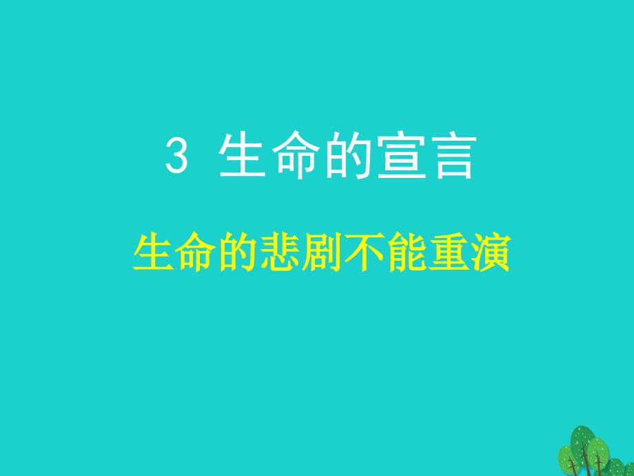 六年级品德与社会上册生命的宣言课件1鄂教版_第1页