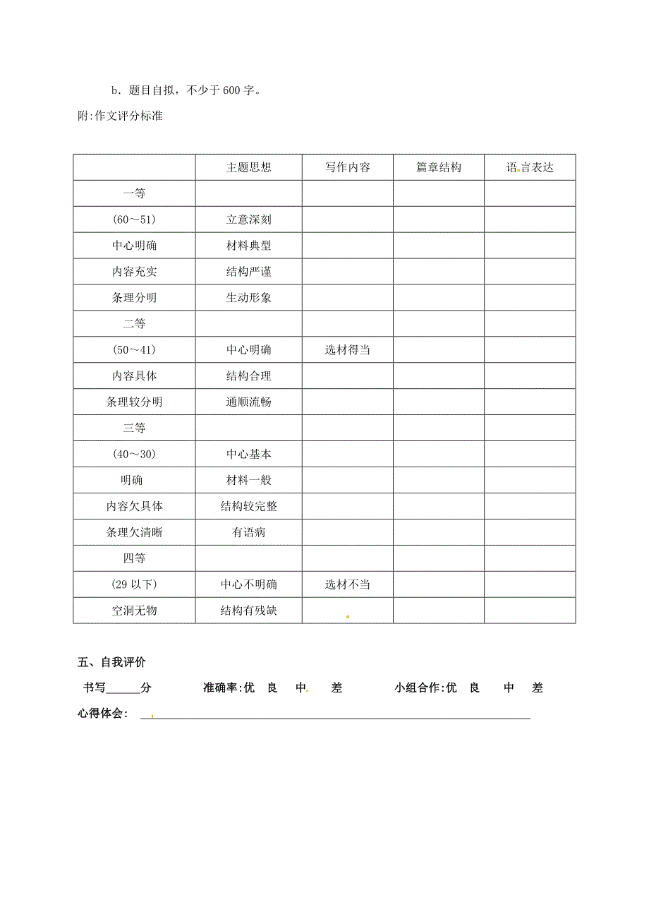 八年级语文下册 游记类作文指导课学案（无答案） 语文版_第3页