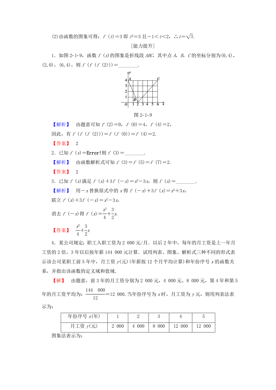 高中数学 第二章 函数 2_1_2 函数的表示方法学业分层测评 苏教版必修1_第4页