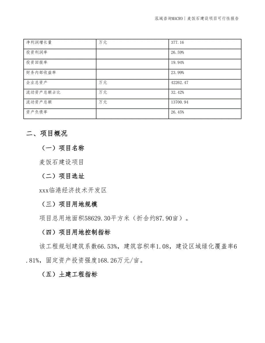 麦饭石建设项目可行性报告_第5页