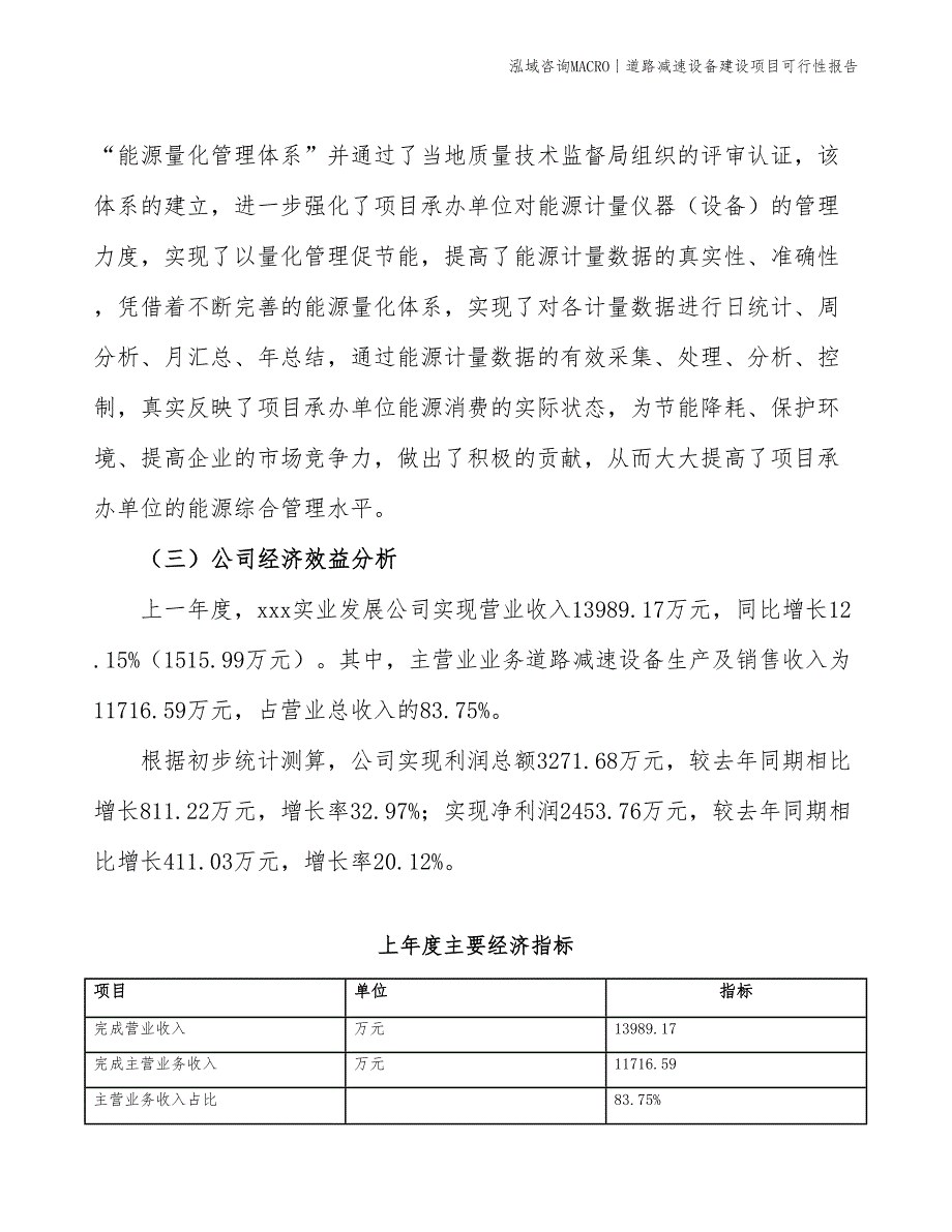 道路减速设备建设项目可行性报告_第4页