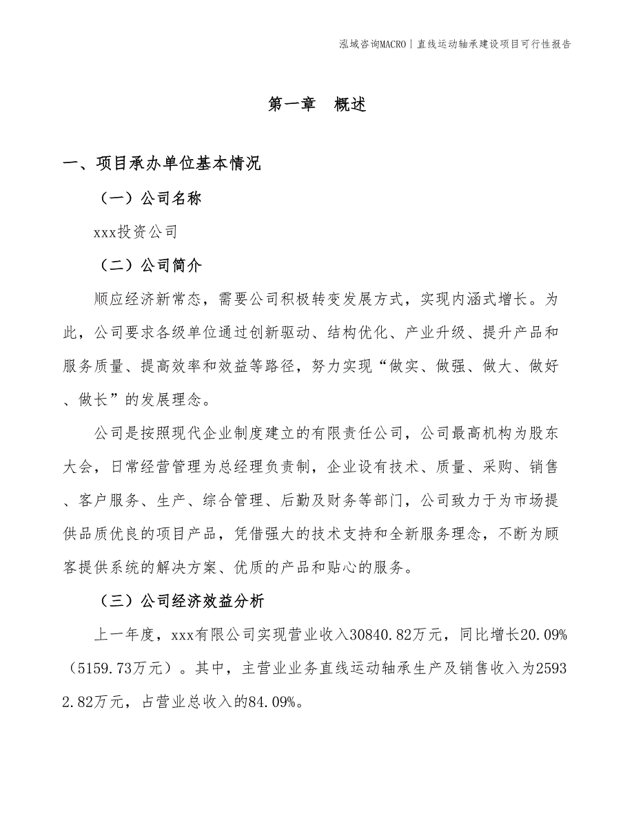 直线运动轴承建设项目可行性报告_第3页