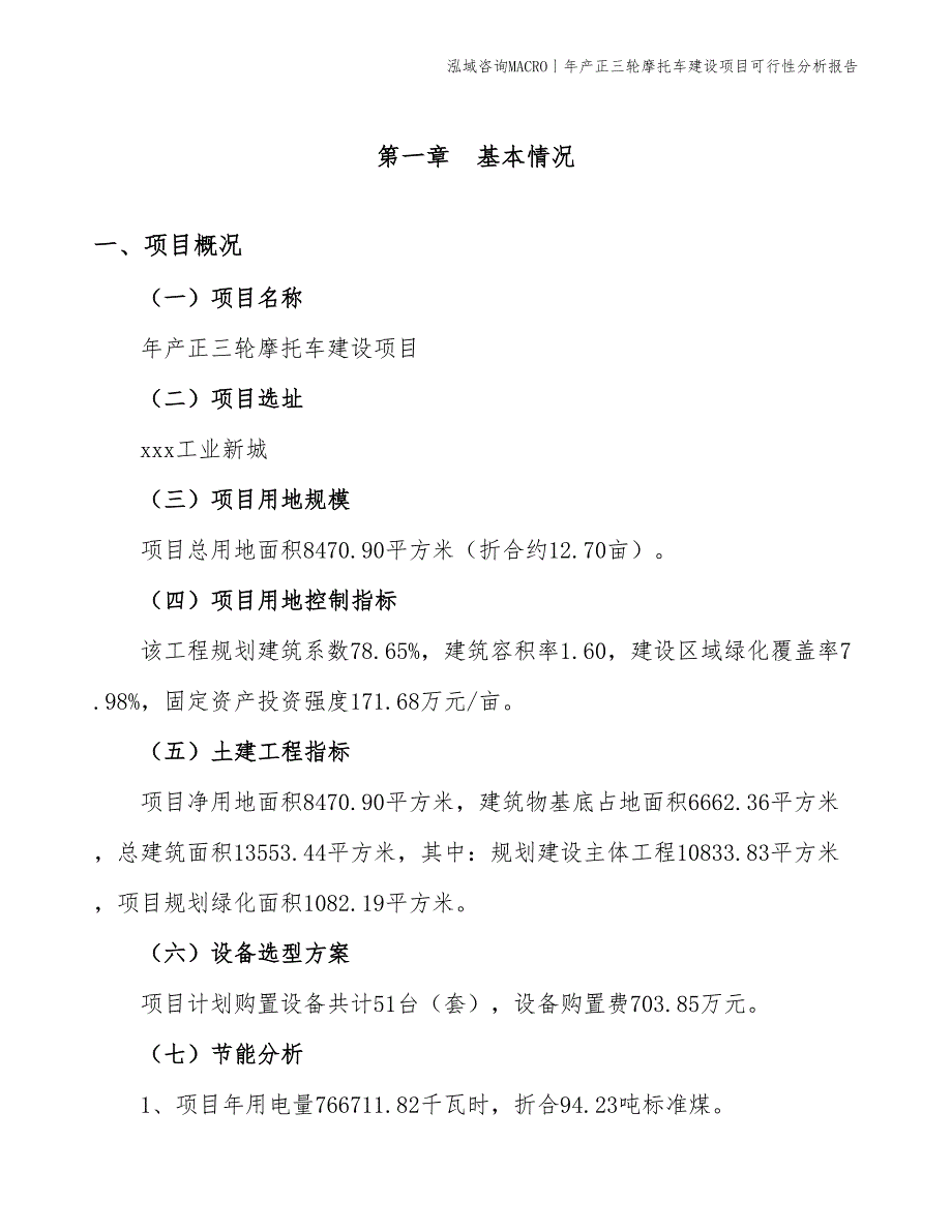 年产正三轮摩托车建设项目可行性分析报告_第3页