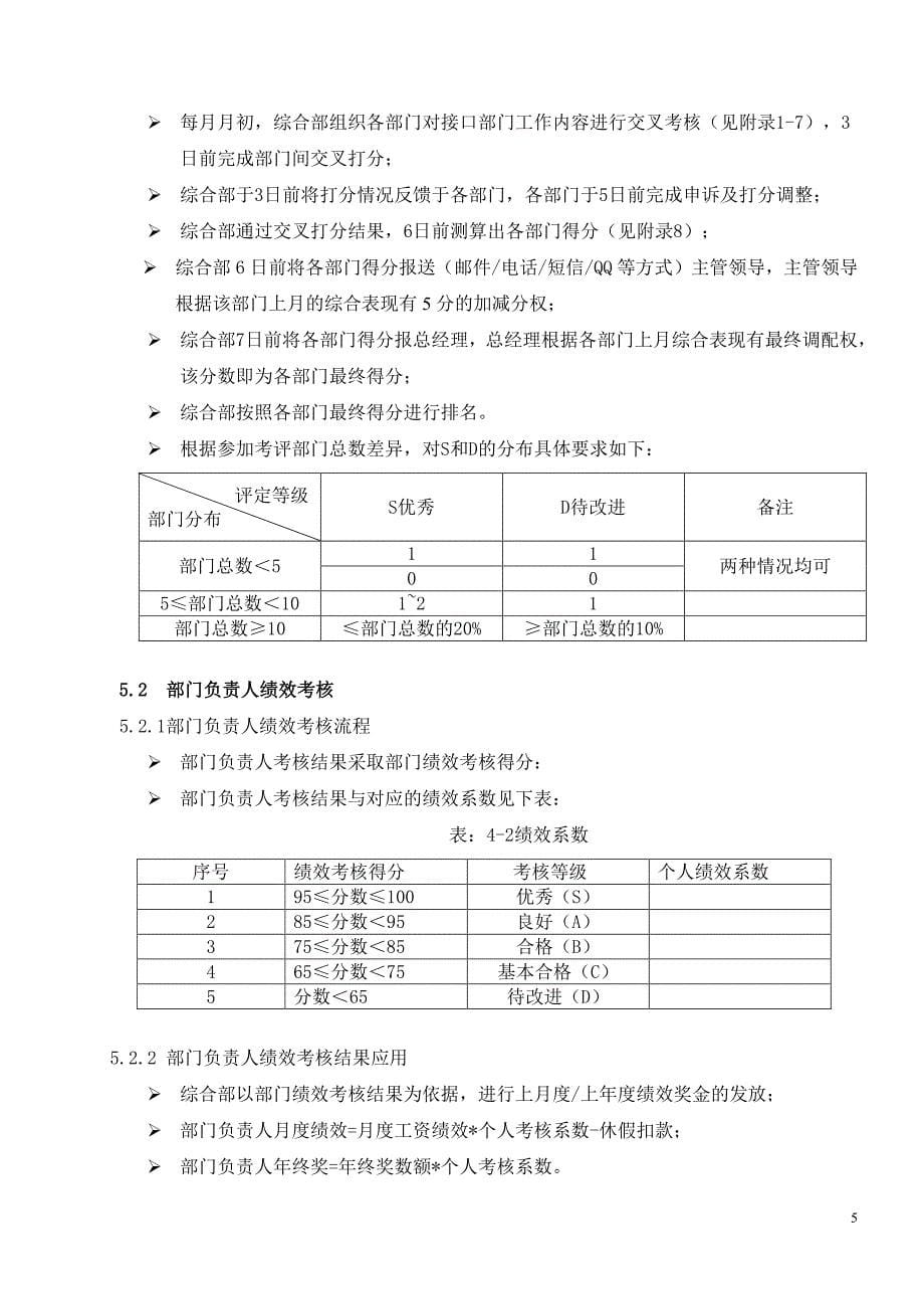 管理制度公司绩效考核管理标准_第5页