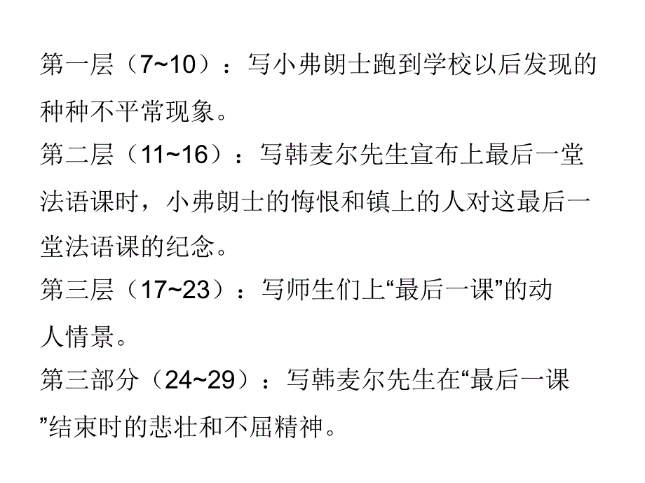 2017-2018学年人教版七年级语文下册《名师导学》课件第2单元 第6课 最后一课_第4页