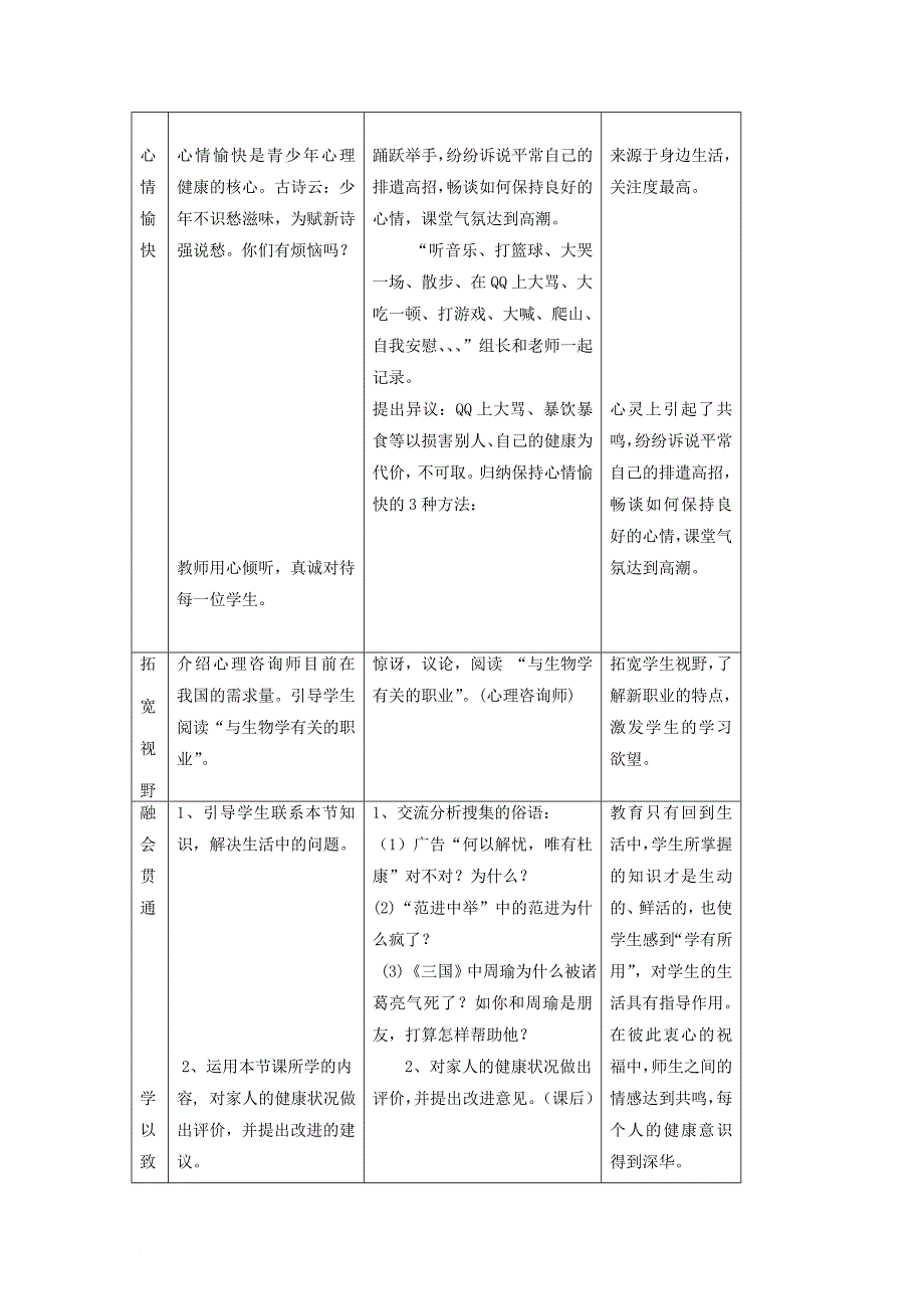 八年级生物下册8_3_1评价自己的降状况教案新版新人教版_第3页