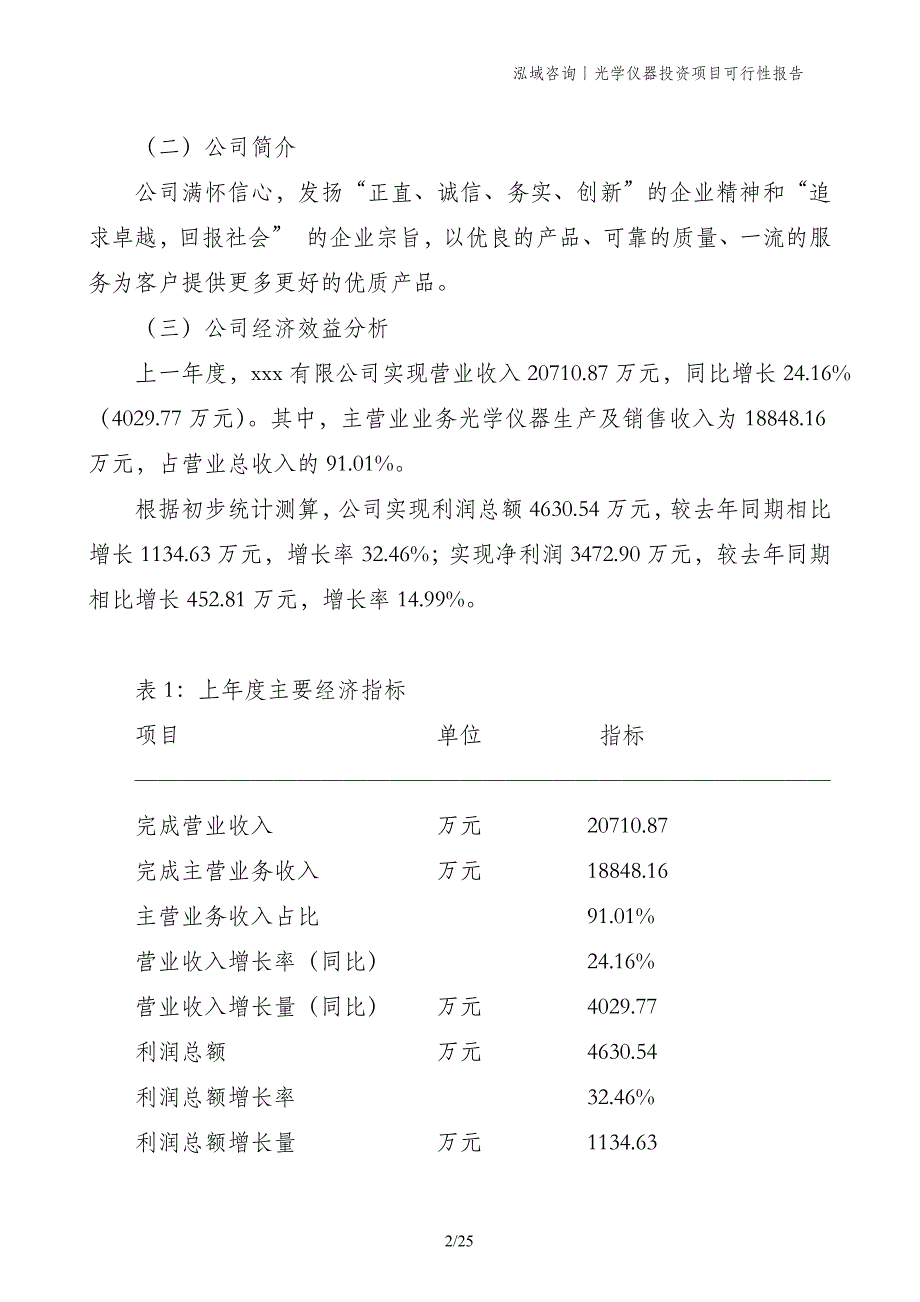 光学仪器投资项目可行性报告_第2页