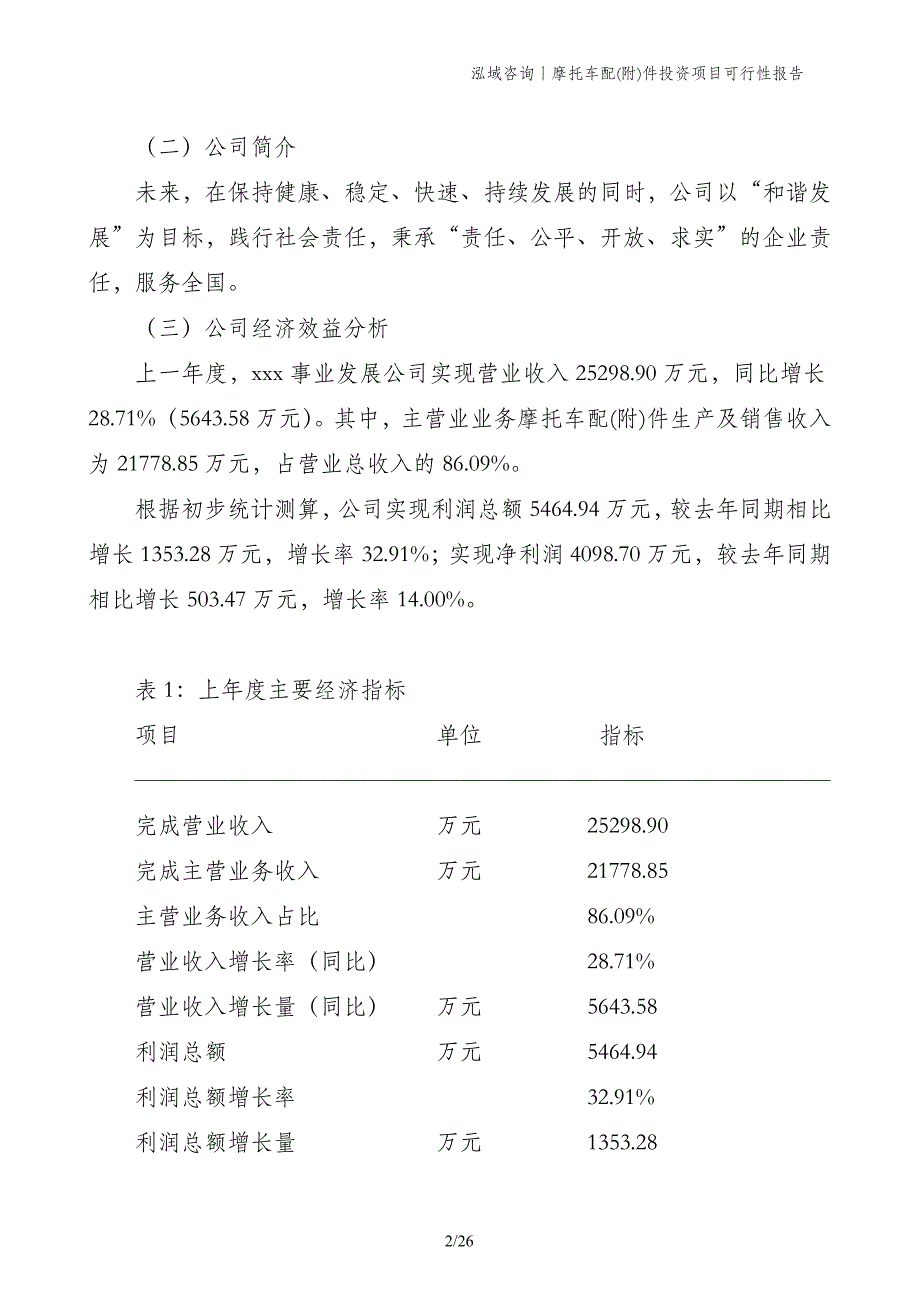 摩托车配(附)件投资项目可行性报告_第2页