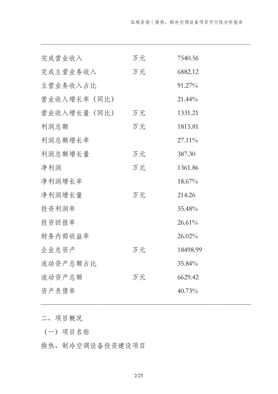 换热、制冷空调设备项目可行性分析报告_第2页