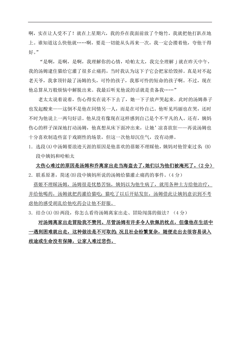 广东省廉江市石岭镇第一初级中学2016届九年级语文中考前限时提分训练  第20天_第4页