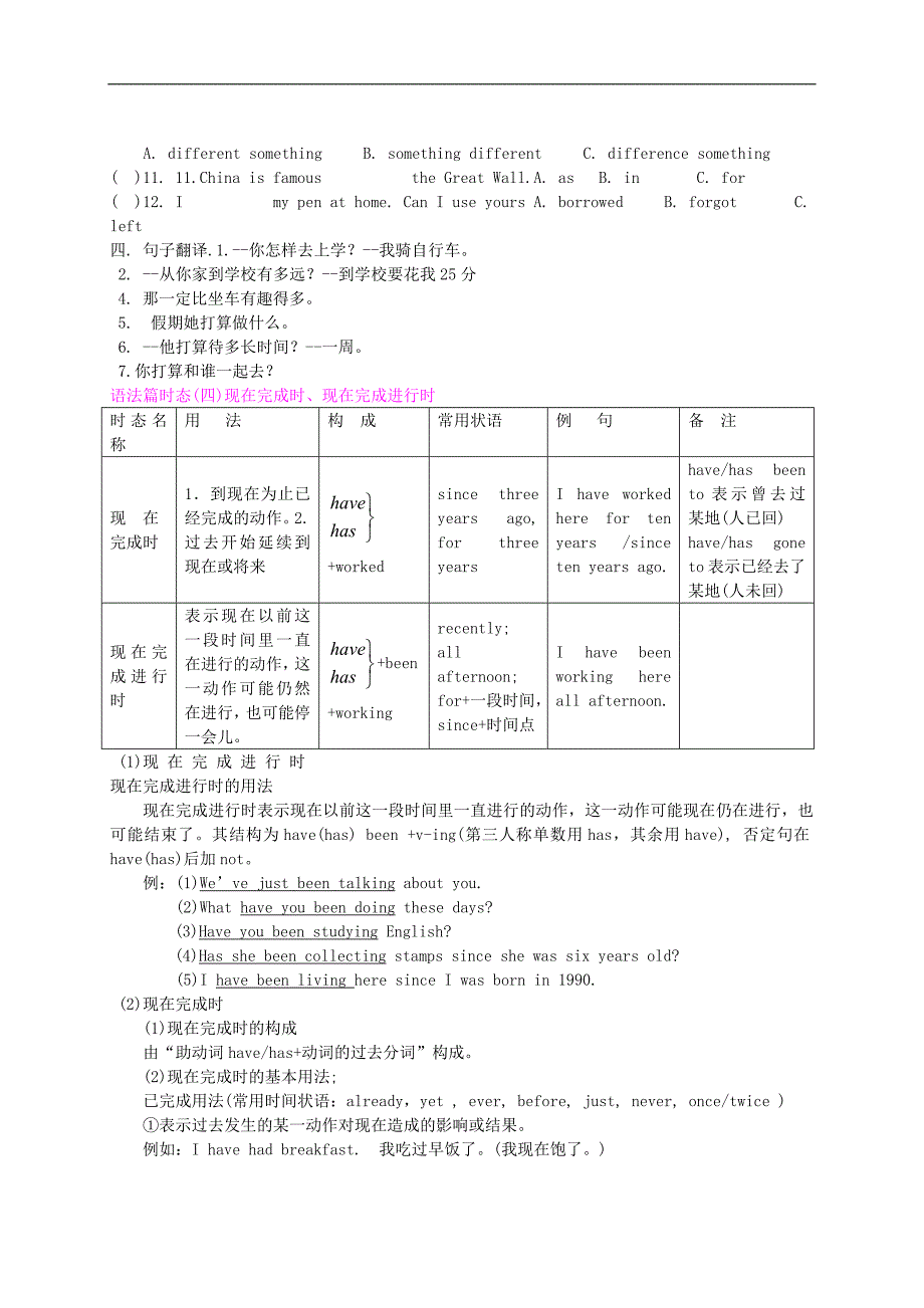 中考英语 词汇句型巩固复习 专题四 八年级上册 unit3（无答案）_第2页