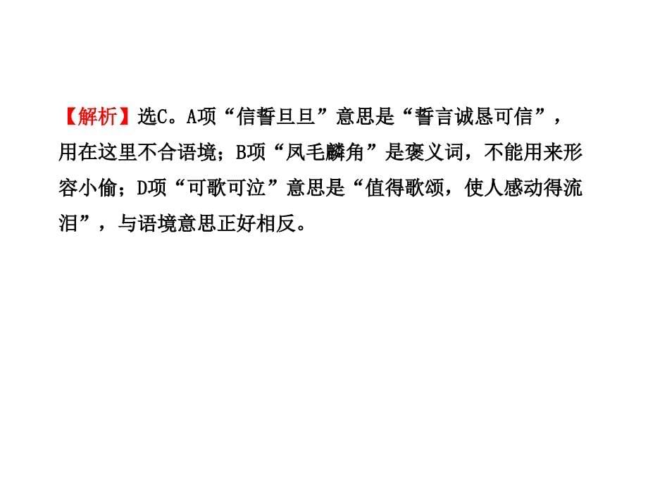 初中语文新课标金榜学案配套课件：单元评价检测(二)（精苏教版九年级下）_第5页