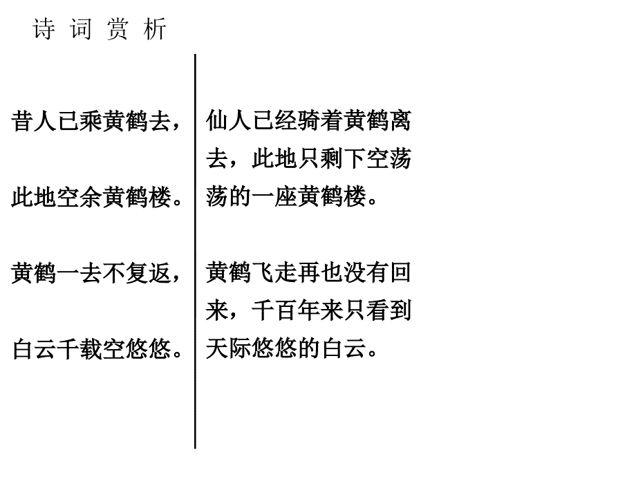 广东中考古诗文必考必练课件：第三部分 八年级上册 黄鹤楼_第3页