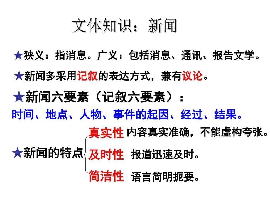 江苏省兴化市昭阳湖初级中学七年级语文苏教版下册课件：第五单元《 新闻两篇》_第5页