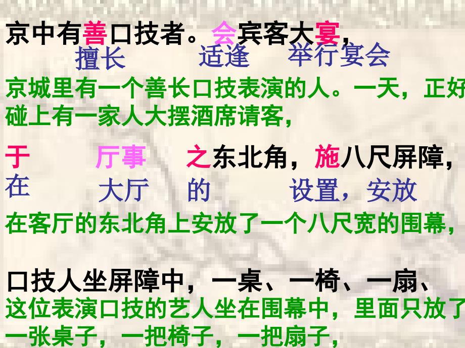 山东省肥城市湖屯镇初级中学七年级语文《口技》课件_第4页