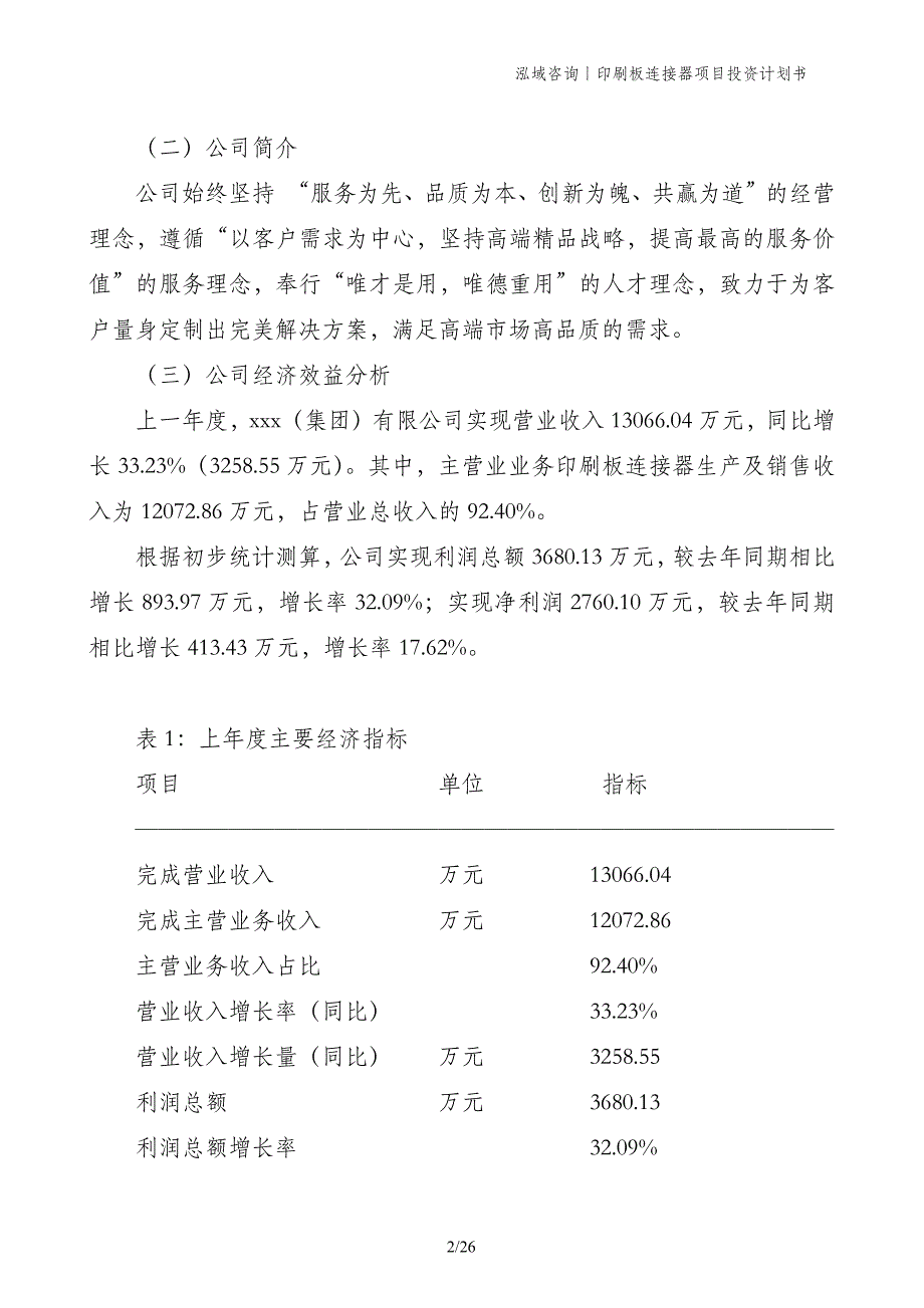 印刷板连接器项目投资计划书_第2页