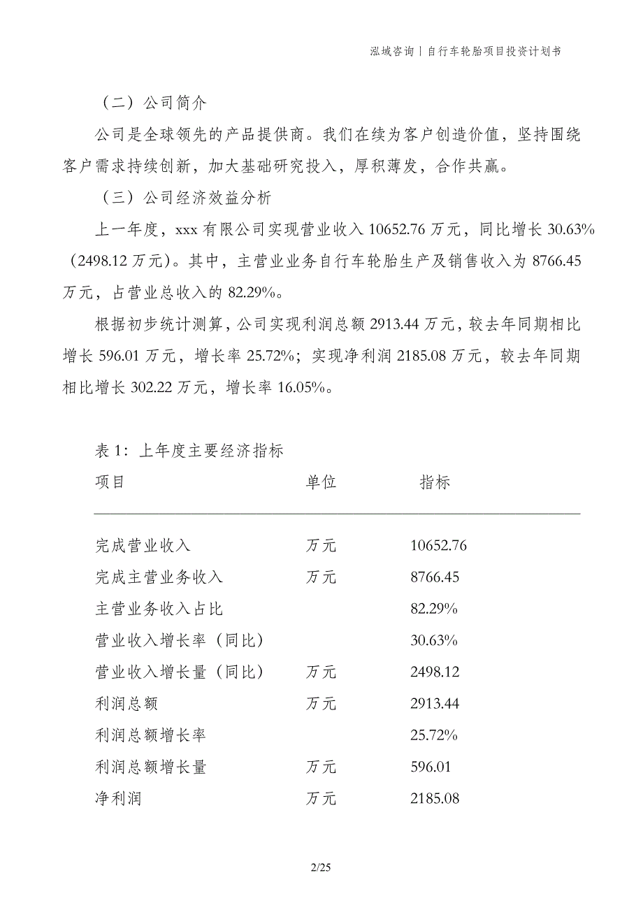 自行车轮胎项目投资计划书_第2页