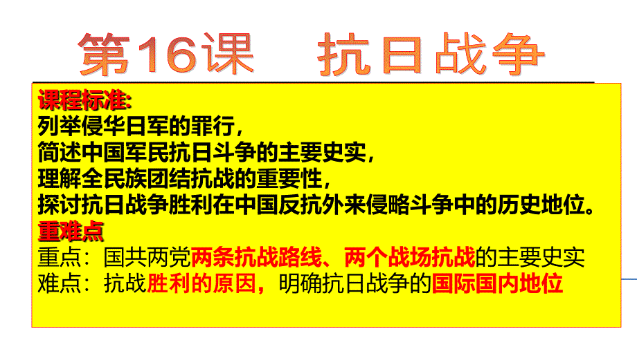 2018年优课系列高中历史人教版必修1 第16课　抗日战争 课件（35张） _第3页