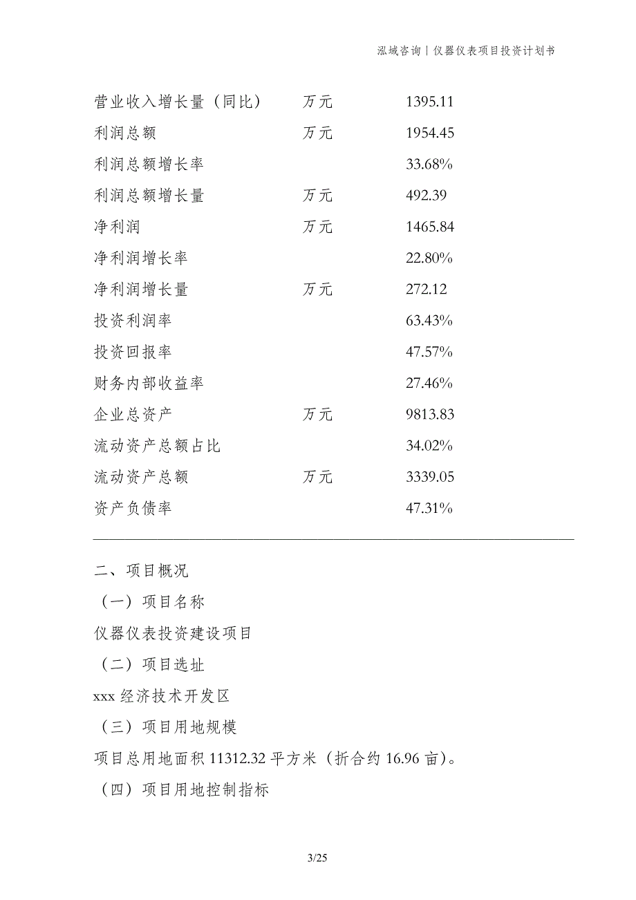 仪器仪表项目投资计划书_第3页