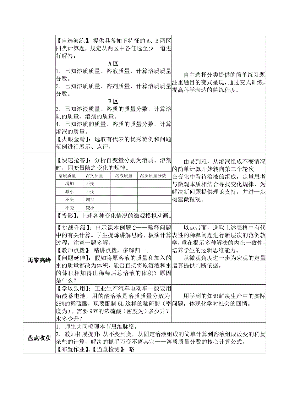 溶液组成的定量表示第一课时教案_第3页