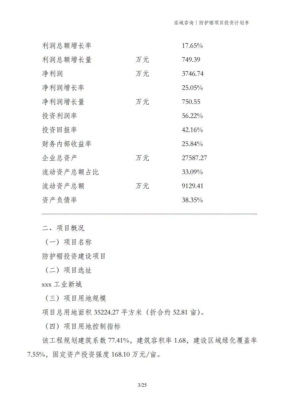 防护帽项目投资计划书_第3页