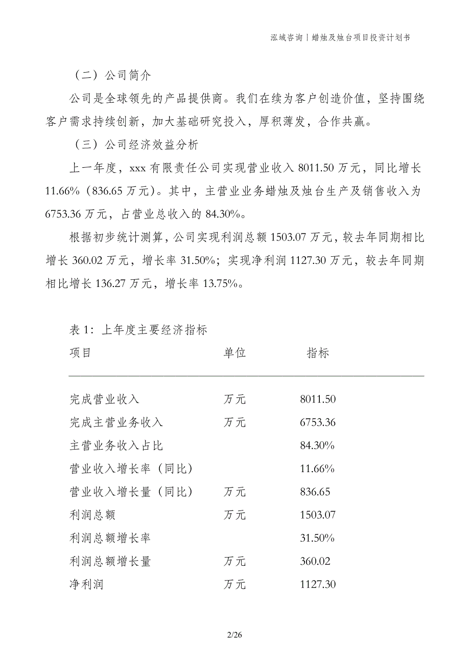 蜡烛及烛台项目投资计划书_第2页