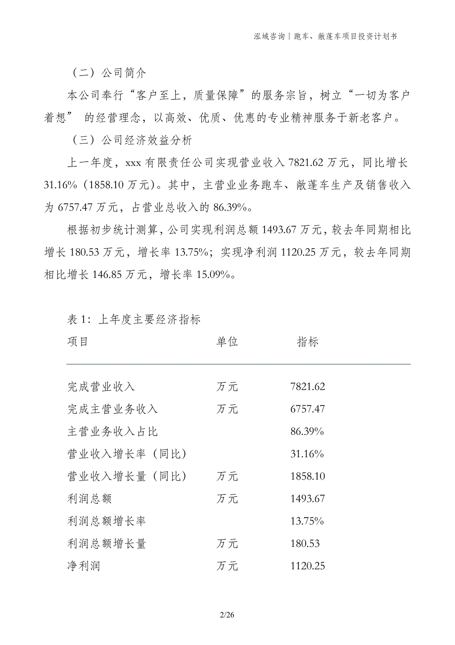 跑车、敞蓬车项目投资计划书_第2页