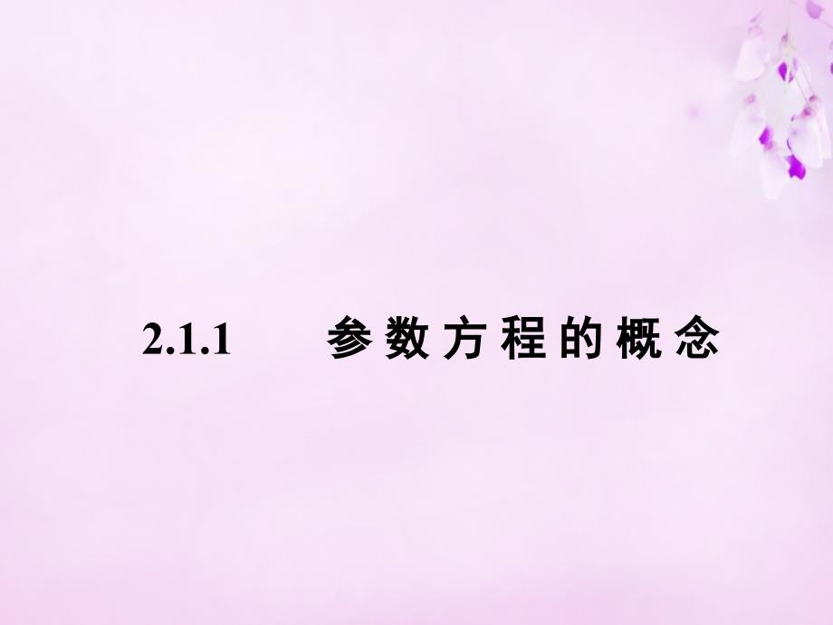 2015-2016学年人教a版选修4-4   参数方程的概念   课件 （22张）_第1页