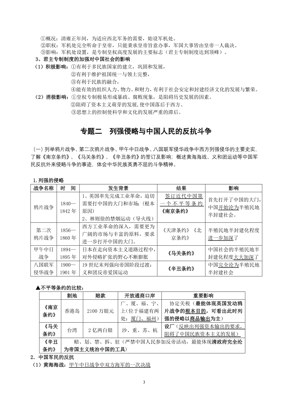 福建省2018年历史会考复习纲要(必修一)_第3页