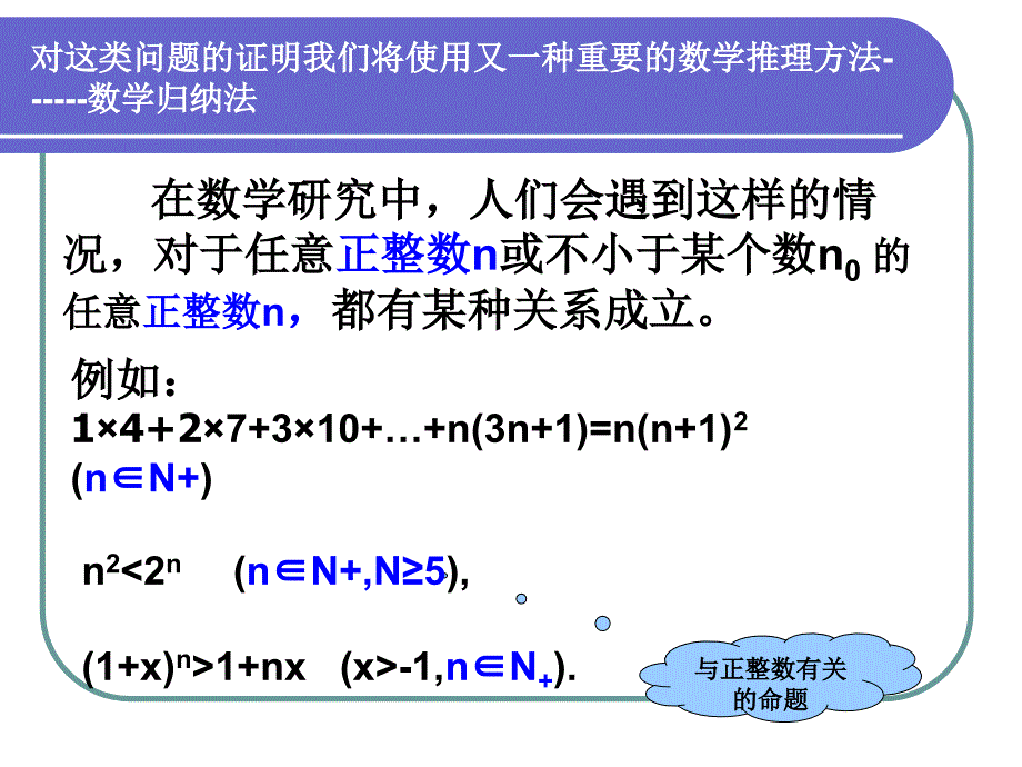 2015-2016学年人教a版选修4-5  数学归纳法证明不等式  课件（25张）_第2页