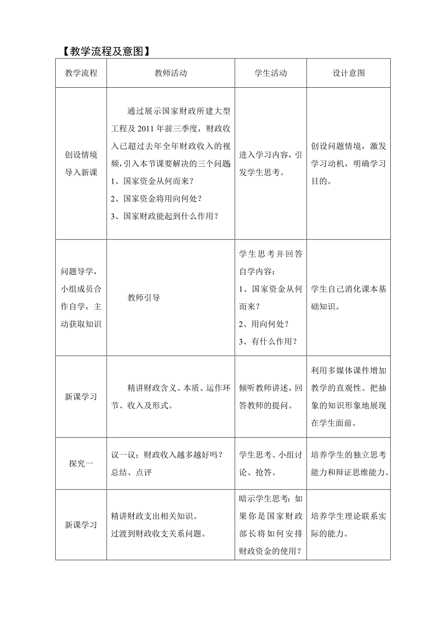 必修一第八课国家财政教案富源县第六中学龚双+(1)_第3页