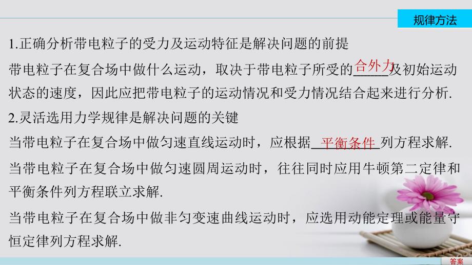 高考物理大二轮复习与增分策略 专题六 电场与磁场 第2讲 带电粒子在复合场中的运动课件_第4页