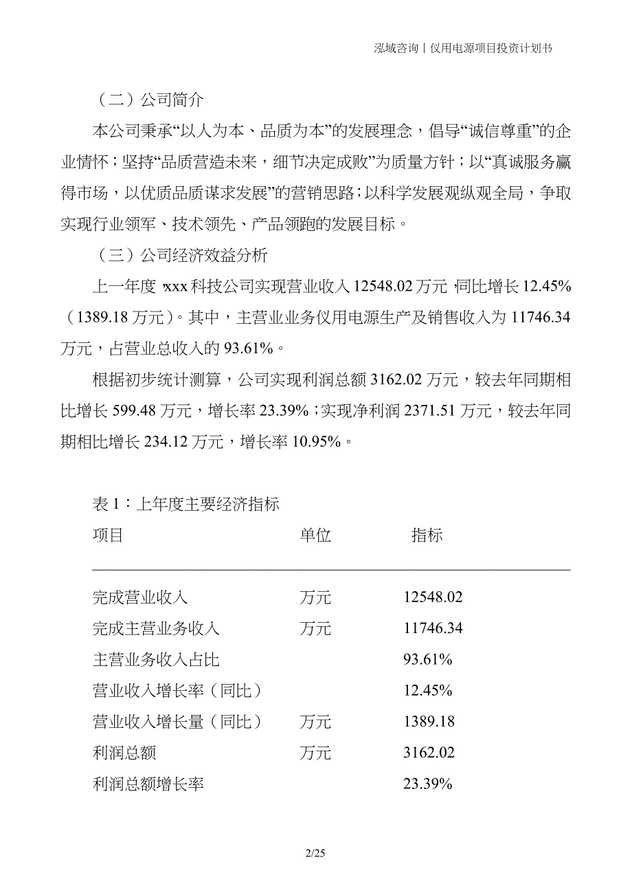 仪用电源项目投资计划书_第2页