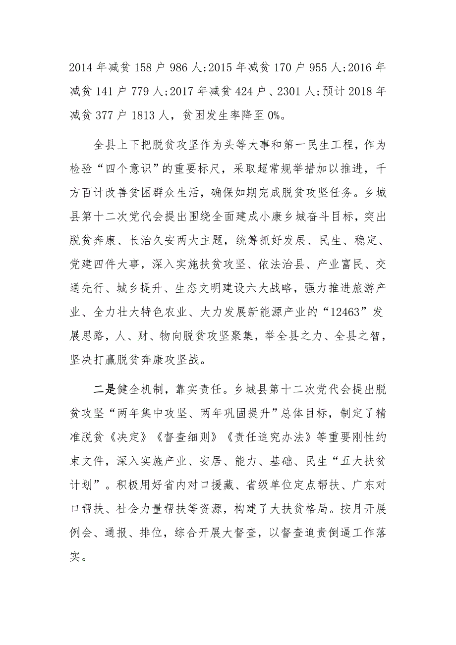 2018年扶贫领域作风问题专项治理述责述廉报告范文稿_第4页