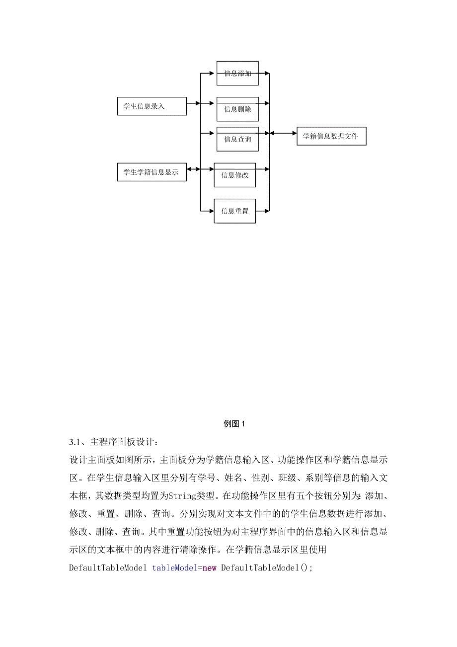 java课程设计_学生学籍管理系统_第5页