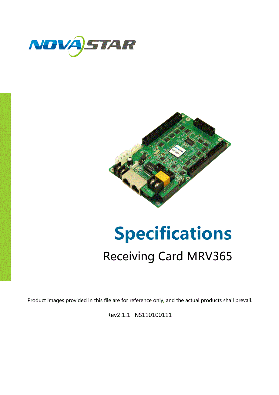 诺瓦科技LED接收卡批发MRV365规格书英文版_第1页