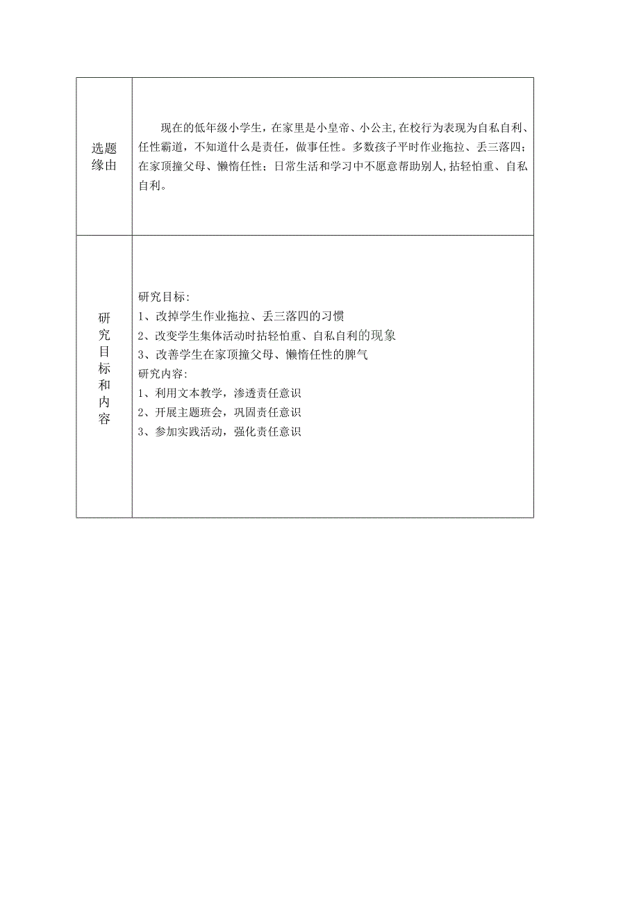 微型课题小学低年级学生责任意识培养_第2页